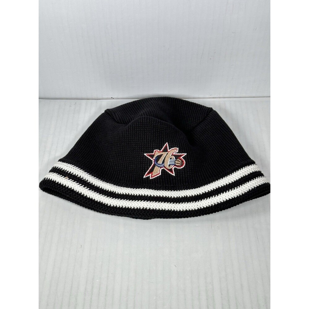 Mitchell & Ness Philadelphia 76ers NBA Knucket Knit Bucket Hat Cap Black NEW
